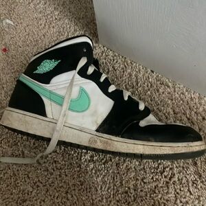 Jordan Kids Sneakers Black White Mint